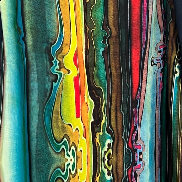 Women Prana Cece Medallion Abstract Lined Shift Dress M Multicolor Art to Wear - Picture 6 of 9